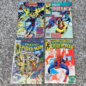 VINTAGE 1978-93 MARVEL Spider-Man Lot Of 4ea Comic Books